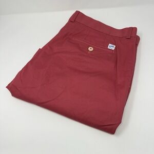 Southern Tide Men's Chino Shorts Red/Salmon Flat Front Cotton Twill Size 40